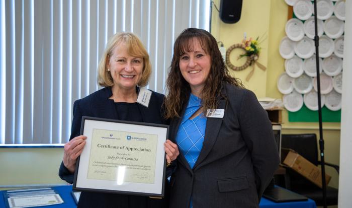 Coordinator of Career Services & Credit for Prior Learning Nichole Wheeler (right) with Jody Stark-Cornetta of UMass Memorial Health