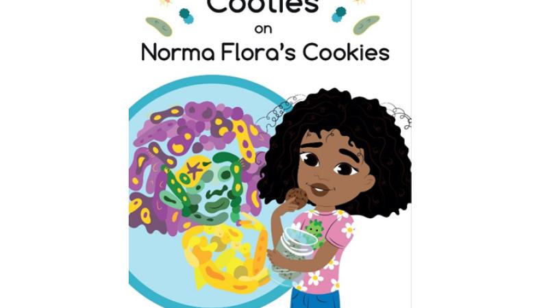The cover of Professor of Biology Opeyemi Odewale's new children's book "Cooties on Norma Flora's Cookies"